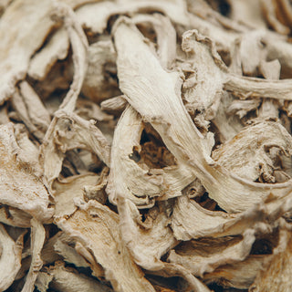 Tørkede skiver av ingefær